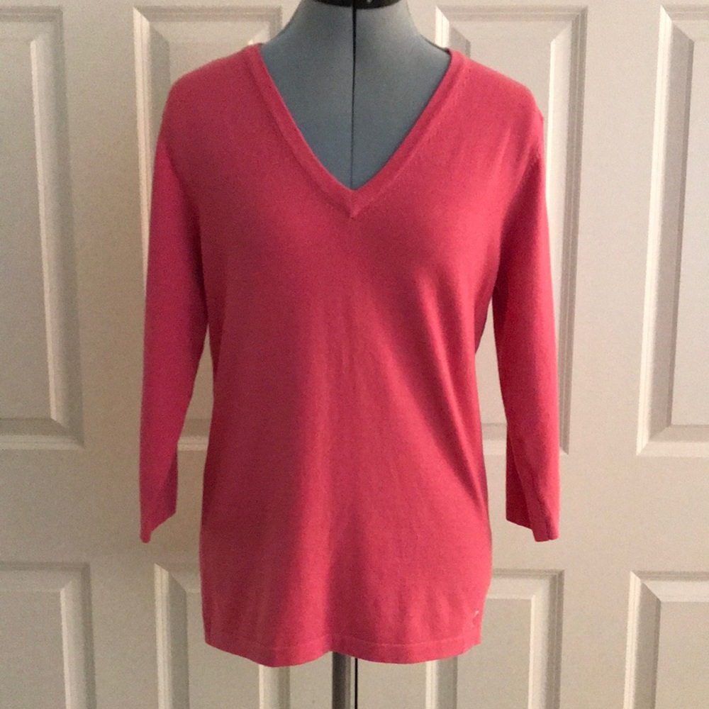 Golftini Pink Women's V-Neck Golf Sweater Martini Logo Size XL - Picture 3 of 14
